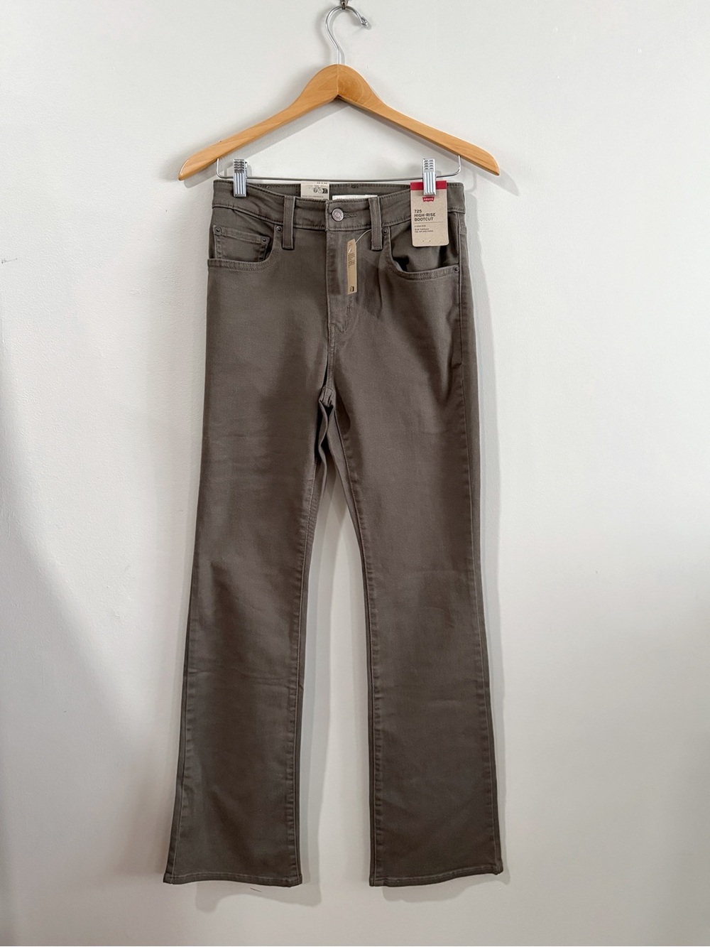 Levi's 725 Women 28x32 Olive Brown High Rise Bootcut Stretch Jeans NWT Y2K